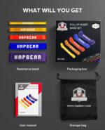 HAPBEAR Pull Up Assistance Bands Set of 5 - Resistance Bands for Working Out, Stretching, Physical Therapy, Muscle Training - Image 8