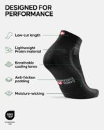 DANISH ENDURANCE Cycling Socks, Low-Cut, Breathable for Men & Women, Unisex, 3-Pack - Image 3