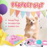 XIUGOAL Pink Puppy Toys for Boredom - 23 Pack Puppy Chew Toys for Teething, Interactive Dog Toys for Puppies, Cute Small Dog Toys with Treat Ball, Squeaky Dog Chew Toys and Ropes - Image 8