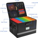 File Organizer, Fireproof File Box with Lids, Important Document Organizer Box with Lock, Portable File Folder Organizer with Handle - Image 3