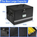 File Organizer, Fireproof File Box with Lids, Important Document Organizer Box with Lock, Portable File Folder Organizer with Handle - Image 4