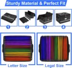 File Organizer, Fireproof File Box with Lids, Important Document Organizer Box with Lock, Portable File Folder Organizer with Handle - Image 5