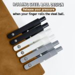 6 Pcs Gel Pens 0.5mm Quick Dry Black Ink Pens Fine Point Smooth Writing Pen, Cute Office and School Supplies Gifts for Women Teacher Students (6 Pcs Black White Grey Silver) - Image 3