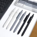 6 Pcs Gel Pens 0.5mm Quick Dry Black Ink Pens Fine Point Smooth Writing Pen, Cute Office and School Supplies Gifts for Women Teacher Students (6 Pcs Black White Grey Silver) - Image 7