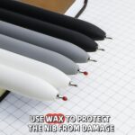 6 Pcs Gel Pens 0.5mm Quick Dry Black Ink Pens Fine Point Smooth Writing Pen, Cute Office and School Supplies Gifts for Women Teacher Students (6 Pcs Black White Grey Silver) - Image 8