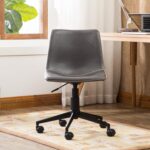 Roundhill Furniture Cesena Faux Leather 360 Swivel Air Lift Office Chair, Gray - Image 3
