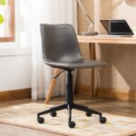 Roundhill Furniture Cesena Faux Leather 360 Swivel Air Lift Office Chair, Gray - Image 4