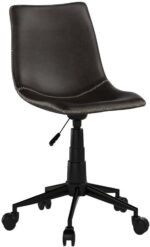 Roundhill Furniture Cesena Faux Leather 360 Swivel Air Lift Office Chair, Gray - Image 5