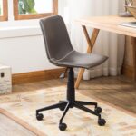 Roundhill Furniture Cesena Faux Leather 360 Swivel Air Lift Office Chair, Gray - Image 6