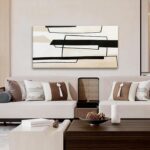 TAIJXAGSG Abstract Wall Art Painting Print Artwork Canvas Art Wall Decor 20x40 Inch Home Wall Decorations Black And White Wall Art Picture For Bedroom Bathroom Office - Image 3