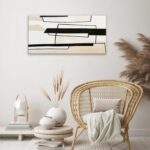 TAIJXAGSG Abstract Wall Art Painting Print Artwork Canvas Art Wall Decor 20x40 Inch Home Wall Decorations Black And White Wall Art Picture For Bedroom Bathroom Office - Image 4