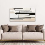 TAIJXAGSG Abstract Wall Art Painting Print Artwork Canvas Art Wall Decor 20x40 Inch Home Wall Decorations Black And White Wall Art Picture For Bedroom Bathroom Office - Image 5