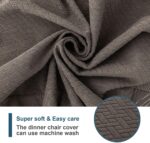 Genina Waterproof Seat Covers for Dining Room Chair Covers Set of 8, Stretch Jacquard Kitchen Parson Chair Slipcover Protector - Image 7