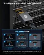 IVANKY 8K HDMI Cable 4ft, High Speed 48Gbps HDMI 2.1 Cable, [10K 8K@60Hz, 4K@120Hz, HDCP 2.3, HDR 10,eARC,HDR], Braided HDMI Cord Compatible for TV/Laptop/Monitor/PS5/Xbox/Projector, 4FT - Image 5