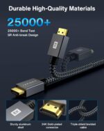 IVANKY 8K HDMI Cable 4ft, High Speed 48Gbps HDMI 2.1 Cable, [10K 8K@60Hz, 4K@120Hz, HDCP 2.3, HDR 10,eARC,HDR], Braided HDMI Cord Compatible for TV/Laptop/Monitor/PS5/Xbox/Projector, 4FT - Image 7