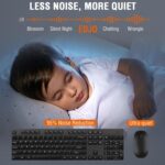 Wireless Keyboard and Mouse Combo, EDJO Silent Full Size Cordless USB Keyboard Mouse, 2.4GHz Lag-Free, Long Battery Life, for Computer, Laptop, PC, Chromebook, Windows (Black, 1 Pack) - Image 3