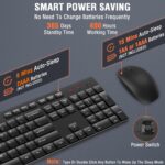 Wireless Keyboard and Mouse Combo, EDJO Silent Full Size Cordless USB Keyboard Mouse, 2.4GHz Lag-Free, Long Battery Life, for Computer, Laptop, PC, Chromebook, Windows (Black, 1 Pack) - Image 5