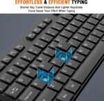 Wireless Keyboard and Mouse Combo, EDJO Silent Full Size Cordless USB Keyboard Mouse, 2.4GHz Lag-Free, Long Battery Life, for Computer, Laptop, PC, Chromebook, Windows (Black, 1 Pack) - Image 7