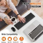 Wireless Keyboard and Mouse Combo, EDJO Silent Full Size Cordless USB Keyboard Mouse, 2.4GHz Lag-Free, Long Battery Life, for Computer, Laptop, PC, Chromebook, Windows (Black, 1 Pack) - Image 9