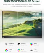 UPERFECT 2.5K QLED Portable Monitor, 16" 2560x1600 QHD Portable Gaming Monitor HDR FreeSync Laptop Monitor w/VESA & Smart Case Matte Eye Care External Second Screen for PC Laptop Phone Game Console - Image 3