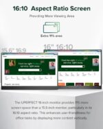 UPERFECT 2.5K QLED Portable Monitor, 16" 2560x1600 QHD Portable Gaming Monitor HDR FreeSync Laptop Monitor w/VESA & Smart Case Matte Eye Care External Second Screen for PC Laptop Phone Game Console - Image 4