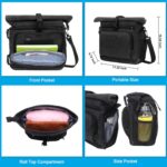 MOSISO Camera Crossbody Shoulder Messenger Bag, DSLR/SLR/Mirrorless Photography Canvas Camera Case with Expandable Roll Top Compartment Compatible with Canon/Nikon/Sony Camera and Lens, Black - Image 6