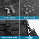 MOSISO Camera Crossbody Shoulder Messenger Bag, DSLR/SLR/Mirrorless Photography Canvas Camera Case with Expandable Roll Top Compartment Compatible with Canon/Nikon/Sony Camera and Lens, Black - Image 8