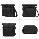 MOSISO Camera Crossbody Shoulder Messenger Bag, DSLR/SLR/Mirrorless Photography Canvas Camera Case with Expandable Roll Top Compartment Compatible with Canon/Nikon/Sony Camera and Lens, Black - Image 9