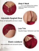 Avidlove Satin Pajamas Set Womens Lace Sleepwear Sexy Lingerie Cami Shorts Set S-XXL - Image 3