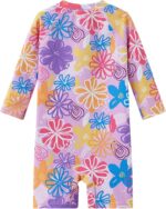 UMELOK Baby Girls' One Piece Swimsuit Full Zip UPF 50+ Sun Protection Swimwear Rash Guard Swim Suit - Image 3