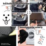 Dog Car Seats-Memory Sponge and Velvet Pet Booster Car Seat,Safety and Comfy,Ride Height 6" Elevated Enough to See Out The Window,Both Front and Back Seats Apply,Esay to Install and Clean.(H-Black) - Image 7