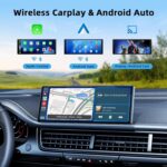 LAMTTO 9.26-inch Wireless CarPlay Screen for Car Compatable with Apple CarPlay& Android Auto,Portable Car Stereo with GPS Navigation,Bluetooth,Mirror Link,Drive Play,Touch Screen for All Vehicles - Image 3