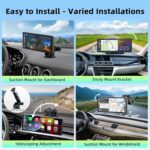 LAMTTO 9.26-inch Wireless CarPlay Screen for Car Compatable with Apple CarPlay& Android Auto,Portable Car Stereo with GPS Navigation,Bluetooth,Mirror Link,Drive Play,Touch Screen for All Vehicles - Image 8