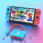 Switch Dock Switch Docking Station for Nintendo, Portable Switch TV Adapter Support 4K/60HZ Switch TV Dock Mode Compatible Steam Deck/Switch OLED, Switch Travel Dock with HDMI2.0 USB3.0 Port - Image 6