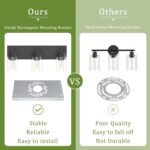 Espird Bathroom Vanity Light, 3 Light Matte Black Vanity Lights with Clear Glass Shade, 22in Modern Wall Sconces, Bathroom Lighting Fixtures Over Mirror for Living Room - Image 7