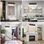 Espird Bathroom Vanity Light, 3 Light Matte Black Vanity Lights with Clear Glass Shade, 22in Modern Wall Sconces, Bathroom Lighting Fixtures Over Mirror for Living Room - Image 9