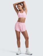 CRZ YOGA Women's Strappy Sports Bras Fitness Workout Padded Yoga Top Criss Cross Back Cami - Image 4