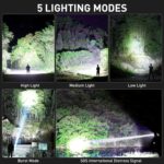Rechargeable LED Flashlights High Lumens, 90,000 Lumens Super Bright Flashlights with 5 Modes, Waterproof Powerful Flash Light Multifunctional Flashlights for Home Camping Hiking(2 Pack) - Image 6