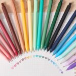 Kaco Gel Pens 20 Assorted Color Ink 0.5mm Fine Point, Cute Stationery Journaling Note Taking Pens Retractable Office Supplies - Image 3