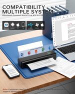 Portable Printers Wireless for Travel, N80 Wireless Thermal Printer Bluetooth Inkless Printer Support 8.5" X 11" US Letter & A4 Size, Compatible with iOS, Android, Laptop for Office, Home, Car, Black - Image 3