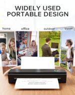 Portable Printers Wireless for Travel, N80 Wireless Thermal Printer Bluetooth Inkless Printer Support 8.5" X 11" US Letter & A4 Size, Compatible with iOS, Android, Laptop for Office, Home, Car, Black - Image 7