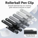 Gel Pens, 6 Pcs 0.5mm Fine Point Black Ink Pen With Smooth Writing, Office Desk Accessories, School Supplies Gifts for Men Women, Quick Dry Pens For Journaling, Black/Gray/White - Image 5