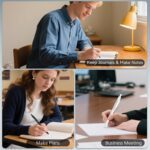 Gel Pens, 6 Pcs 0.5mm Fine Point Black Ink Pen With Smooth Writing, Office Desk Accessories, School Supplies Gifts for Men Women, Quick Dry Pens For Journaling, Black/Gray/White - Image 8