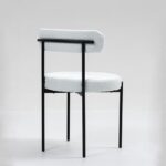 MCH Modern Round Dining Chairs Set of 4 – Upholstered Dining Room Chairs with Sturdy Metal Legs,Easy Assembly & Boucle Fabric for Kitchen,Living Room,and Bistro or Small Spaces - Image 6