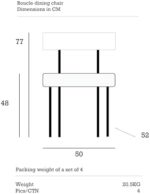 MCH Modern Round Dining Chairs Set of 4 – Upholstered Dining Room Chairs with Sturdy Metal Legs,Easy Assembly & Boucle Fabric for Kitchen,Living Room,and Bistro or Small Spaces - Image 7