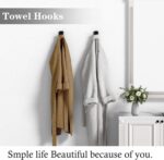 24Inch Matte Black Bathroom Hardware Set, Square Bath Towel Bar Set, SUS304 Stainless Steel Heavy Duty Towel Racks for Bathroom Wall Mounted (12pcs/24 inch) - Image 7