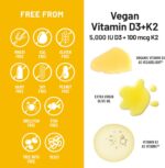 NatureWise Vegan Vitamin D3 + K2 - Organic D3 5000IU + Natural Vitamin K2 100mcg - Bone Support - High Absorption with Organic Cold-Pressed Olive Oil - Non-GMO - Image 5