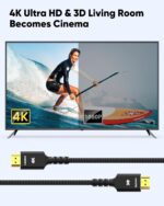 Highwings High-Speed 25 FT HDMI Cable, 18Gbps 2.0 Braided HDMI Cord, 4K HDR, HDR10, HDCP 2.2, ARC, Compatible with Roku TV/HDTV/PS5/Blu-ray - Image 5