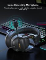 SENZER SG500 Surround Sound Pro Gaming Headset with Noise Cancelling Microphone - Soft Memory Foam Padding - Portable Foldable Headphones for PC, PS4, PS5, Xbox One, Switch - Black - Image 6