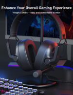SENZER SG500 Surround Sound Pro Gaming Headset with Noise Cancelling Microphone - Soft Memory Foam Padding - Portable Foldable Headphones for PC, PS4, PS5, Xbox One, Switch - Black - Image 8